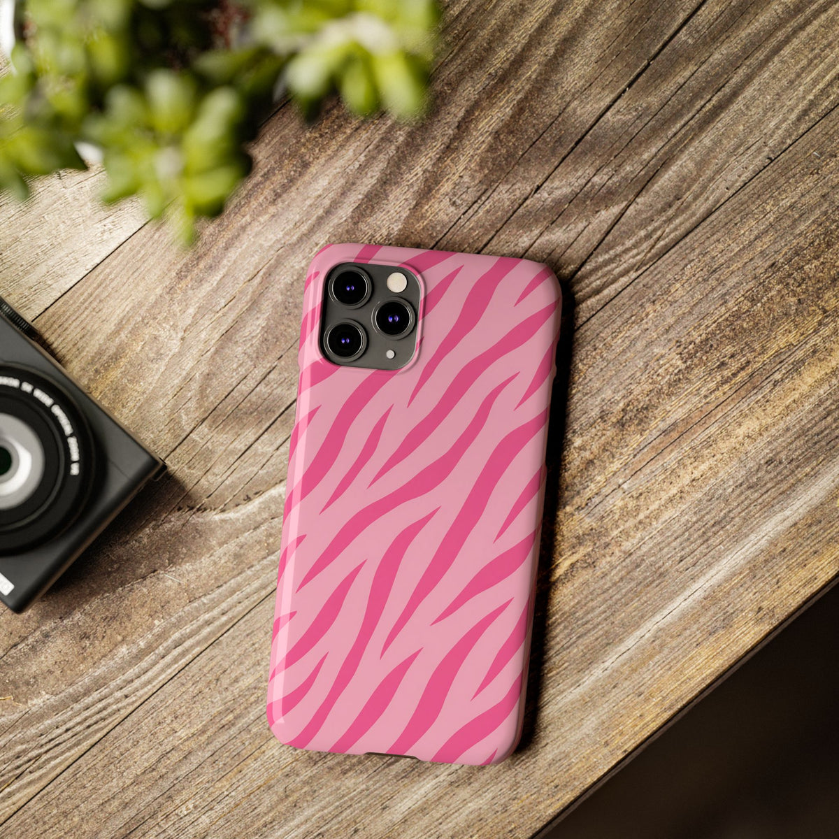 Pink Zebra— Slim iphone Case