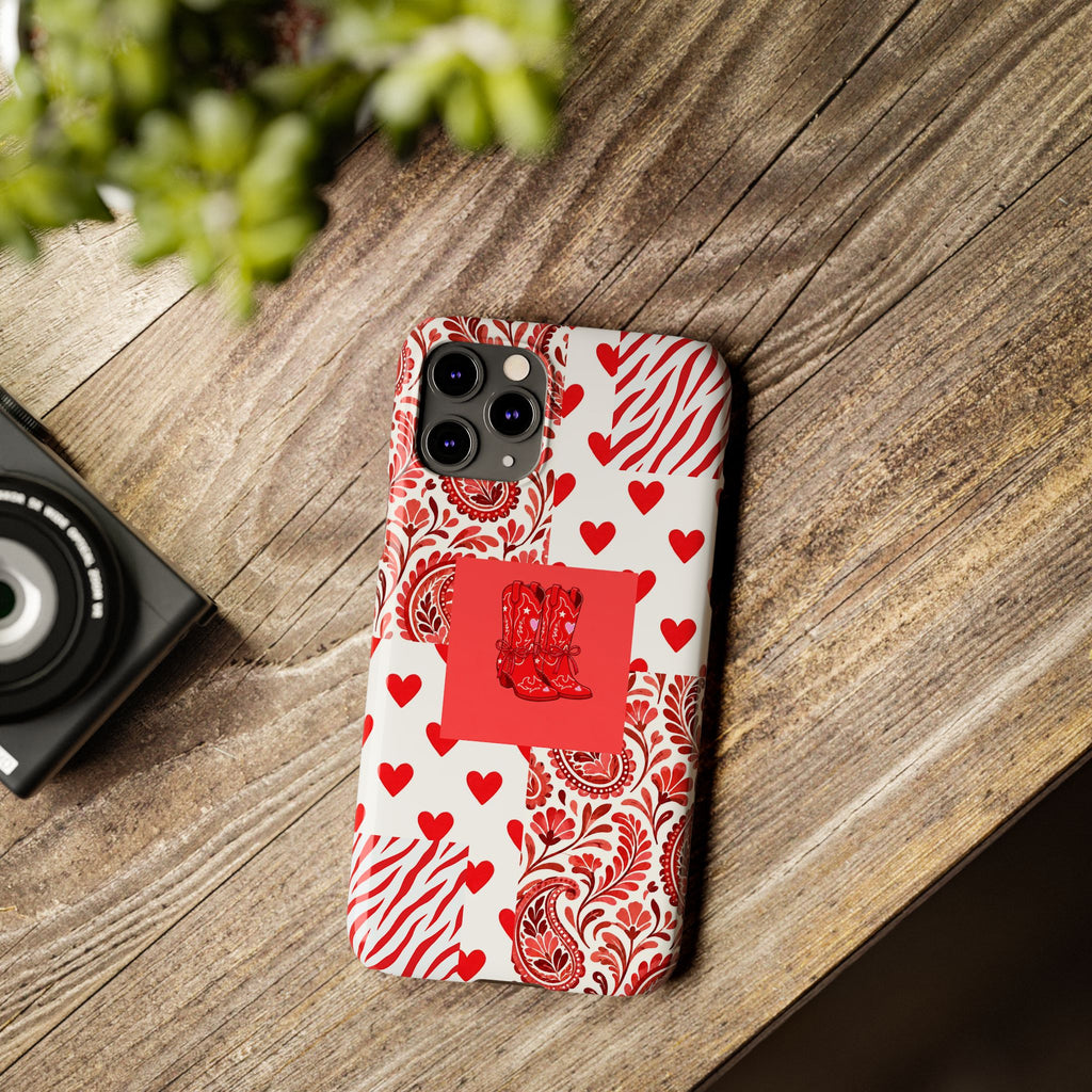 Red Boot Multi Pattern— Slim iPhone Case