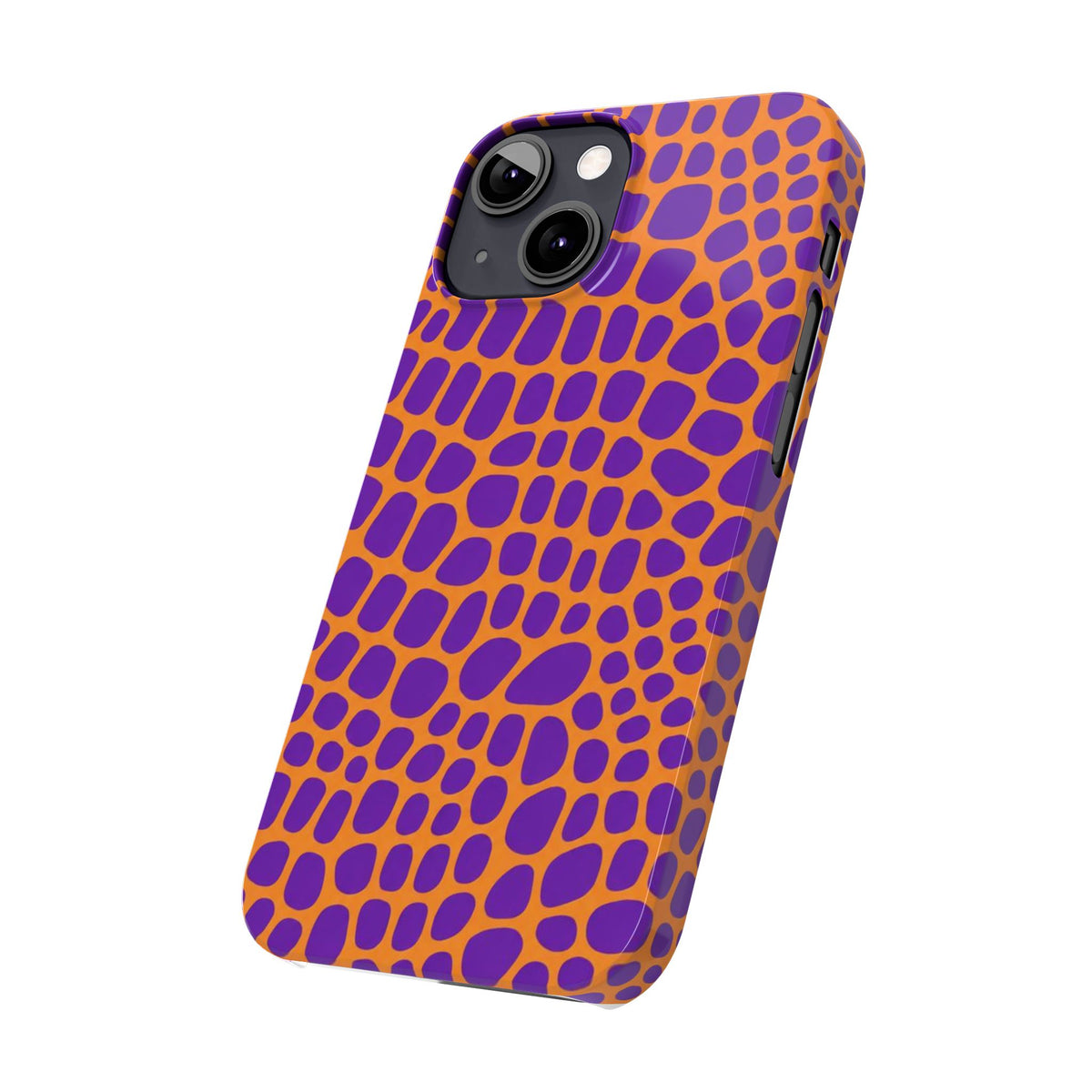 Purple & Orange Gator — Slim iphone Case