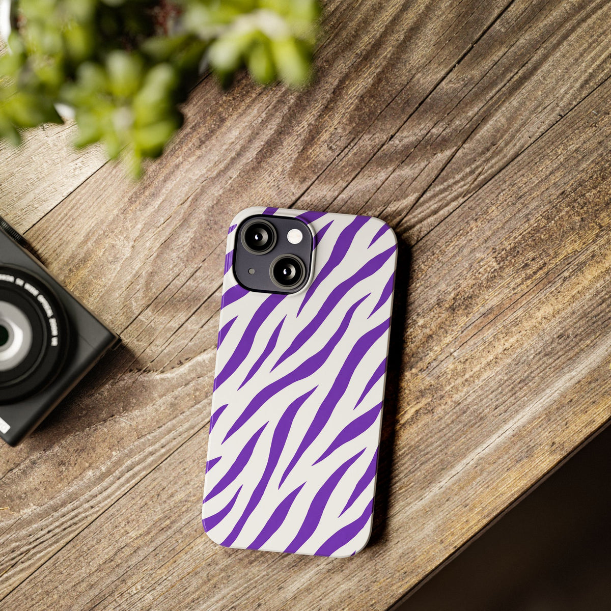 Purple Zebra  — Slim iphone Case