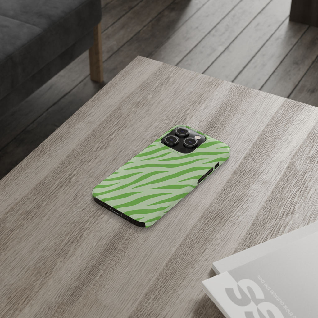 Green Zebra — Slim iphone Case