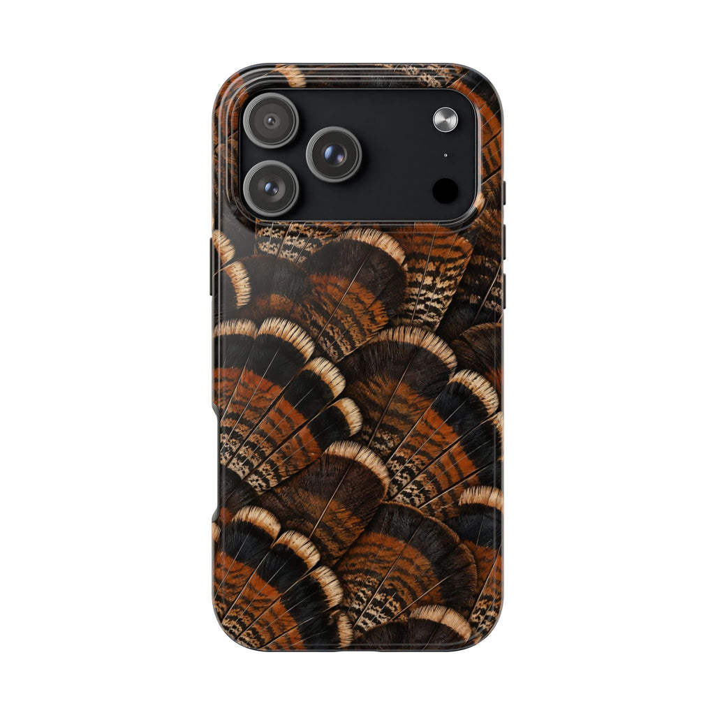 Rustic Turkey Feather Pattern - Tough Phone Case