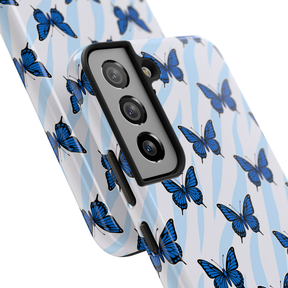 Blue Butterfly and Zebra— Tough Phone Case