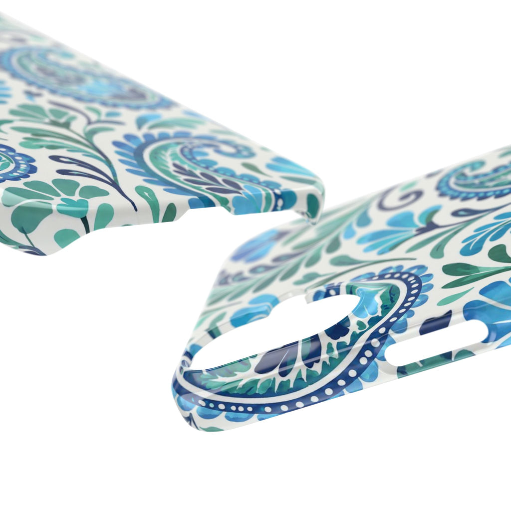 Blue Paisley Pattern— Slim Case for iPhone