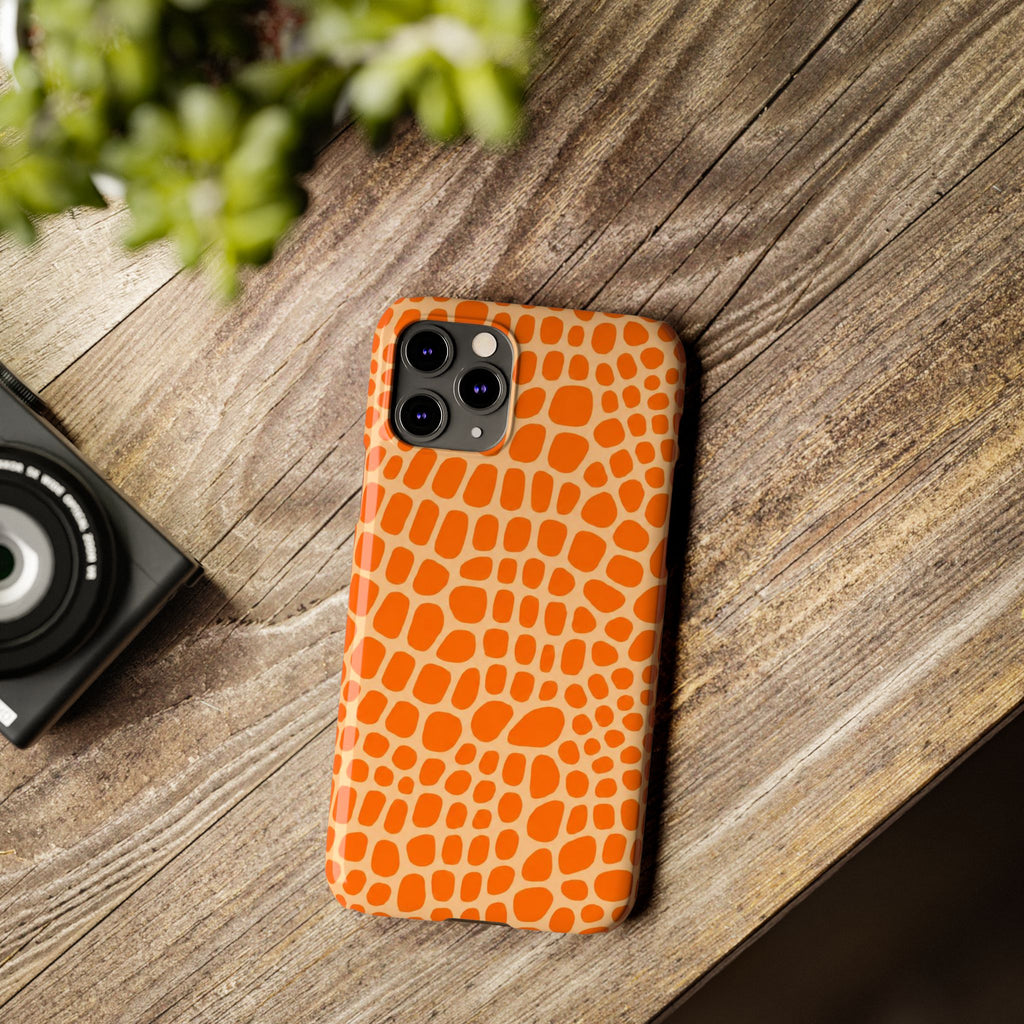Orange Gator— Slim iphone Case