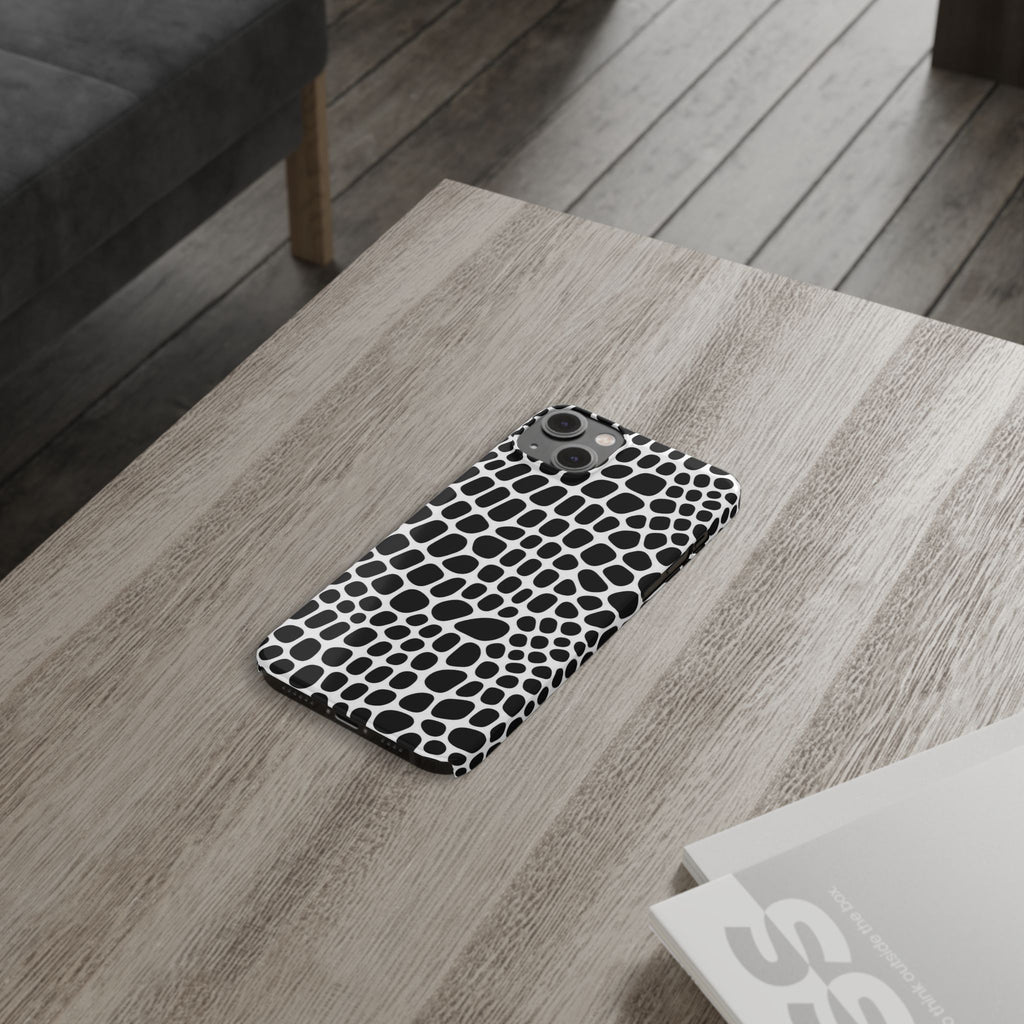 Black and White Gator — Slim iphone Case