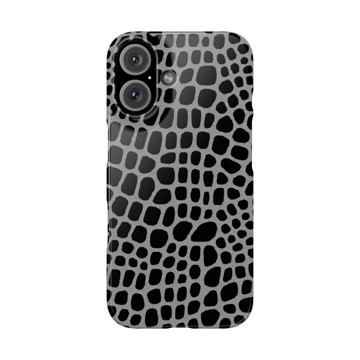 Black & Grey Gator - Slim iphone Case