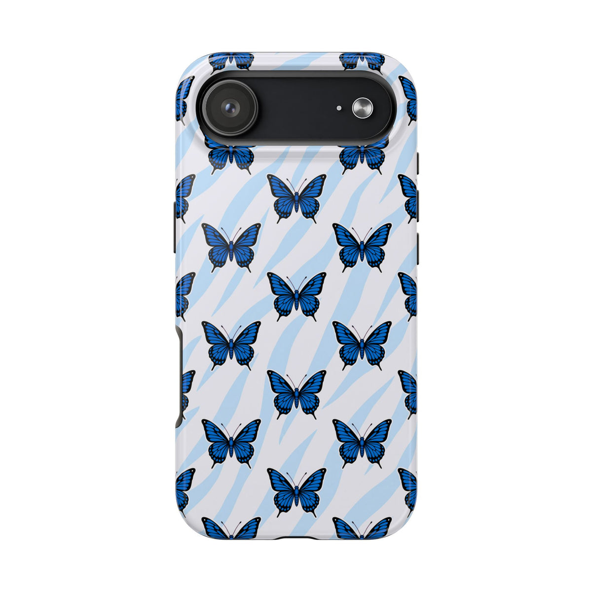 Blue Butterfly and Zebra— Tough Phone Case