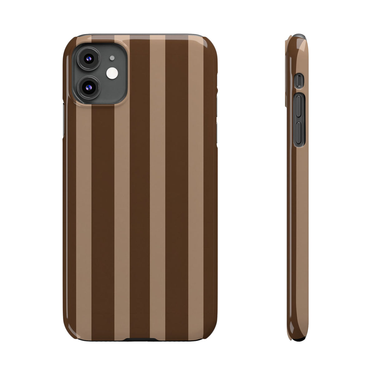 Retro Brown Stripes— Slim iphone Case