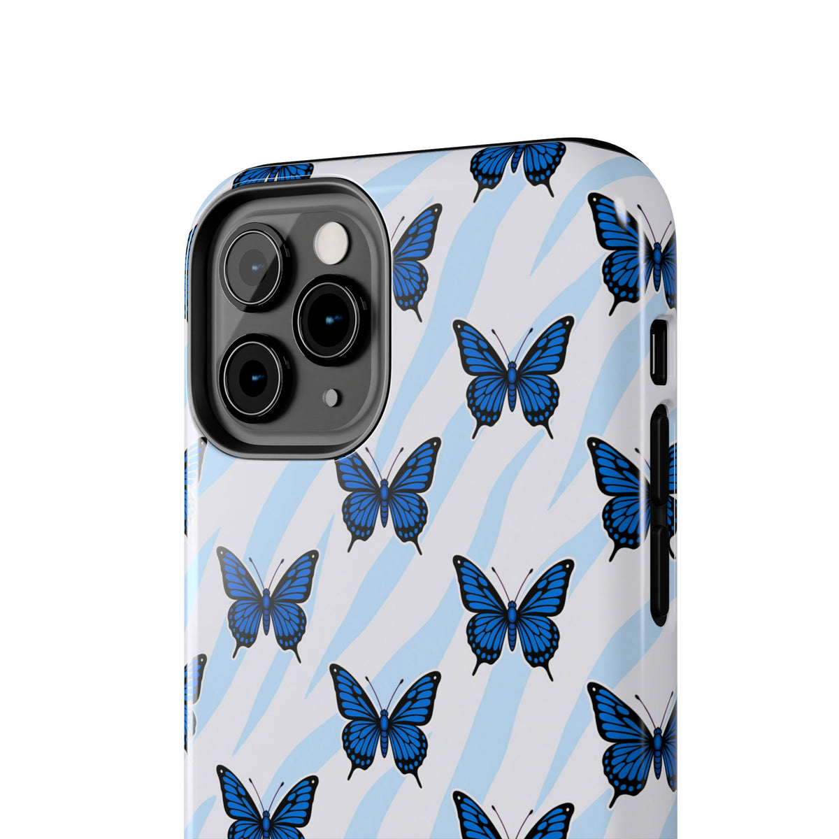 Blue Butterfly and Zebra— Tough Phone Case