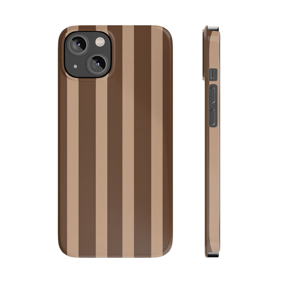Retro Brown Stripes— Slim iphone Case