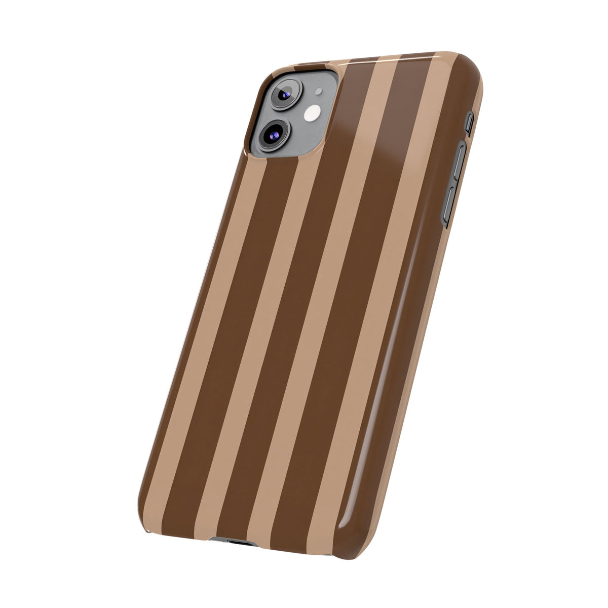 Retro Brown Stripes— Slim iphone Case