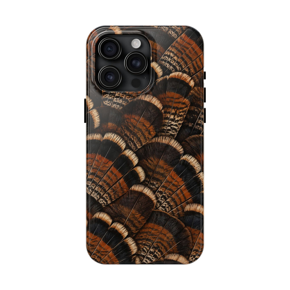 Rustic Turkey Feather Pattern - Tough Phone Case