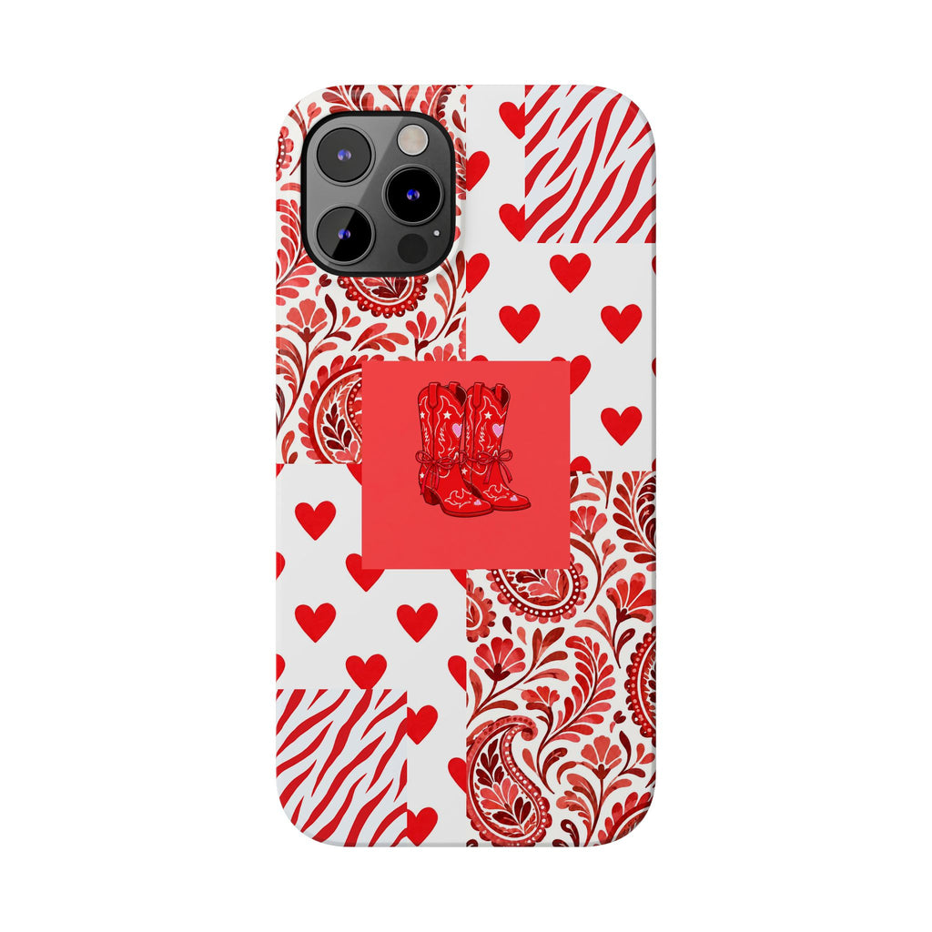 Red Boot Multi Pattern— Slim iPhone Case