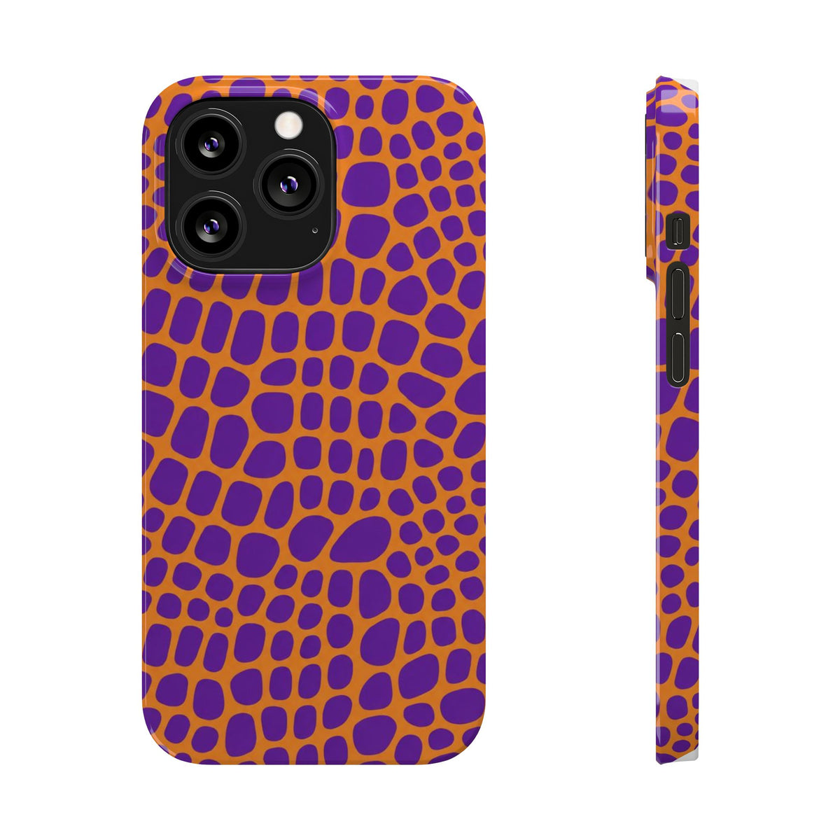 Purple & Orange Gator — Slim iphone Case