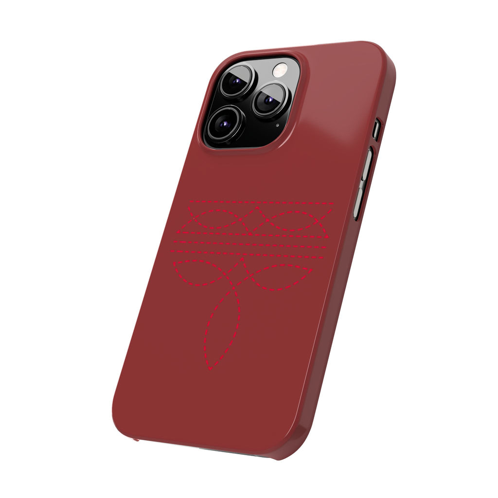 Red Boot Stitch — Slim iphone Case