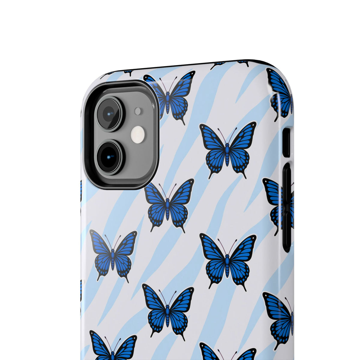 Blue Butterfly and Zebra— Tough Phone Case
