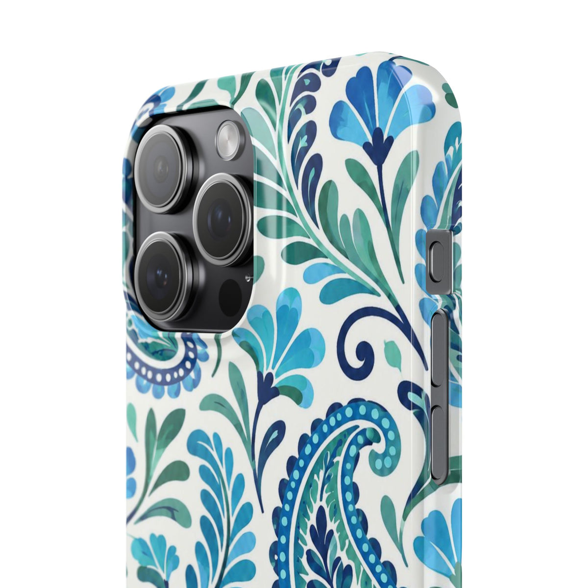 Blue Paisley Pattern— Slim Case for iPhone