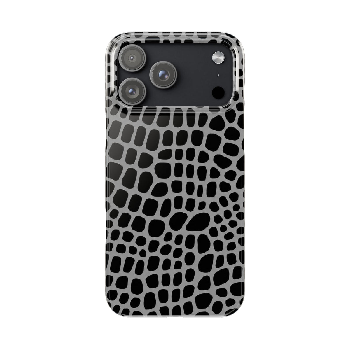 Black & Grey Gator - Slim iphone Case