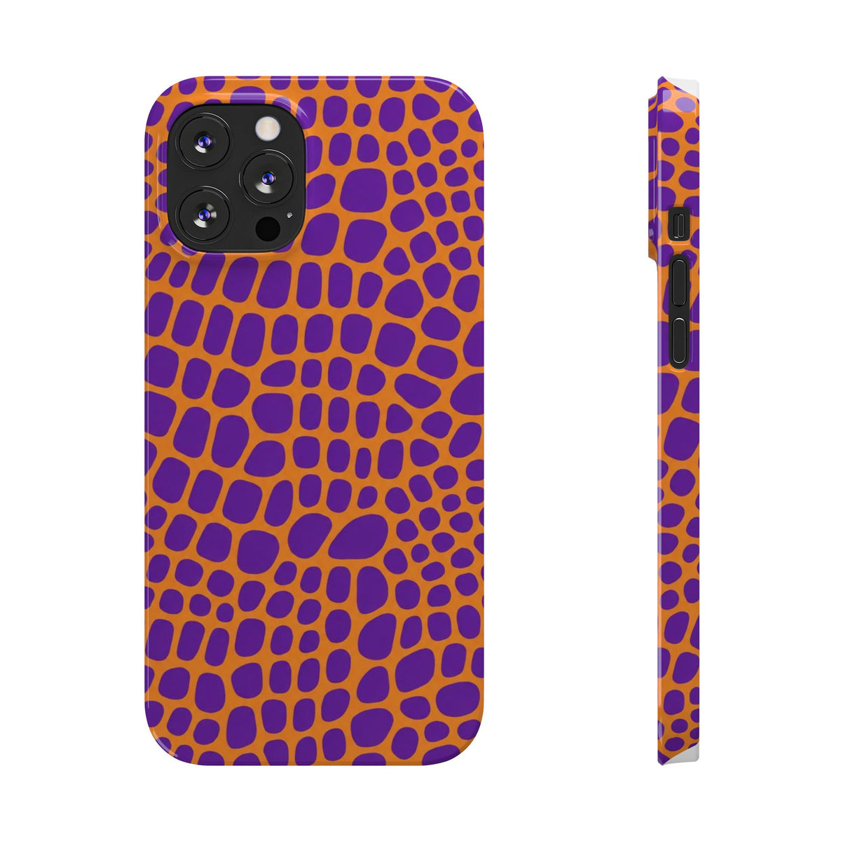 Purple & Orange Gator — Slim iphone Case