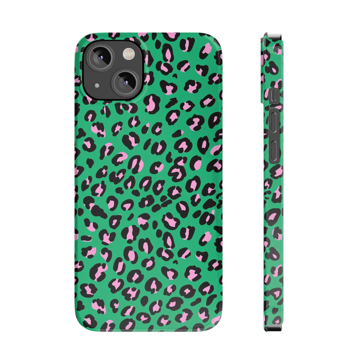 Green & Pink Leopard — Slim iphone Case