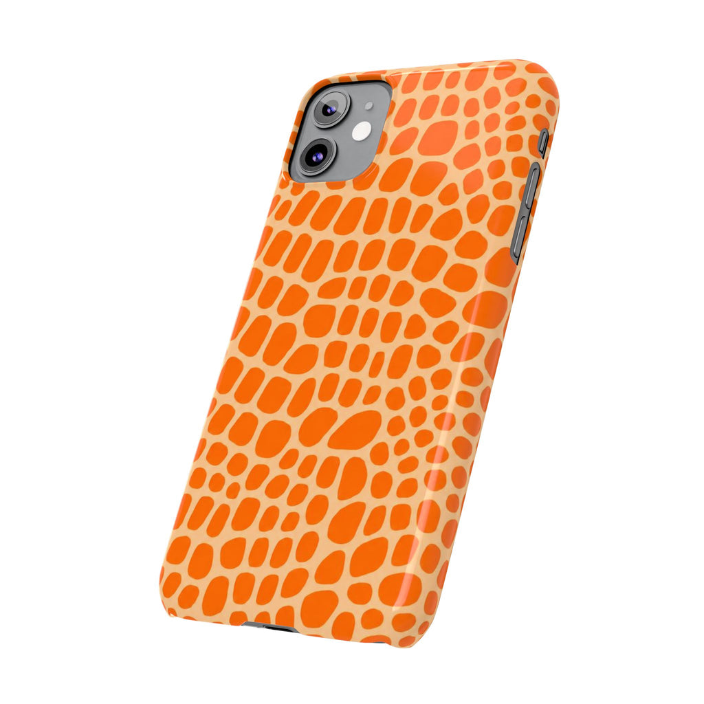 Orange Gator— Slim iphone Case