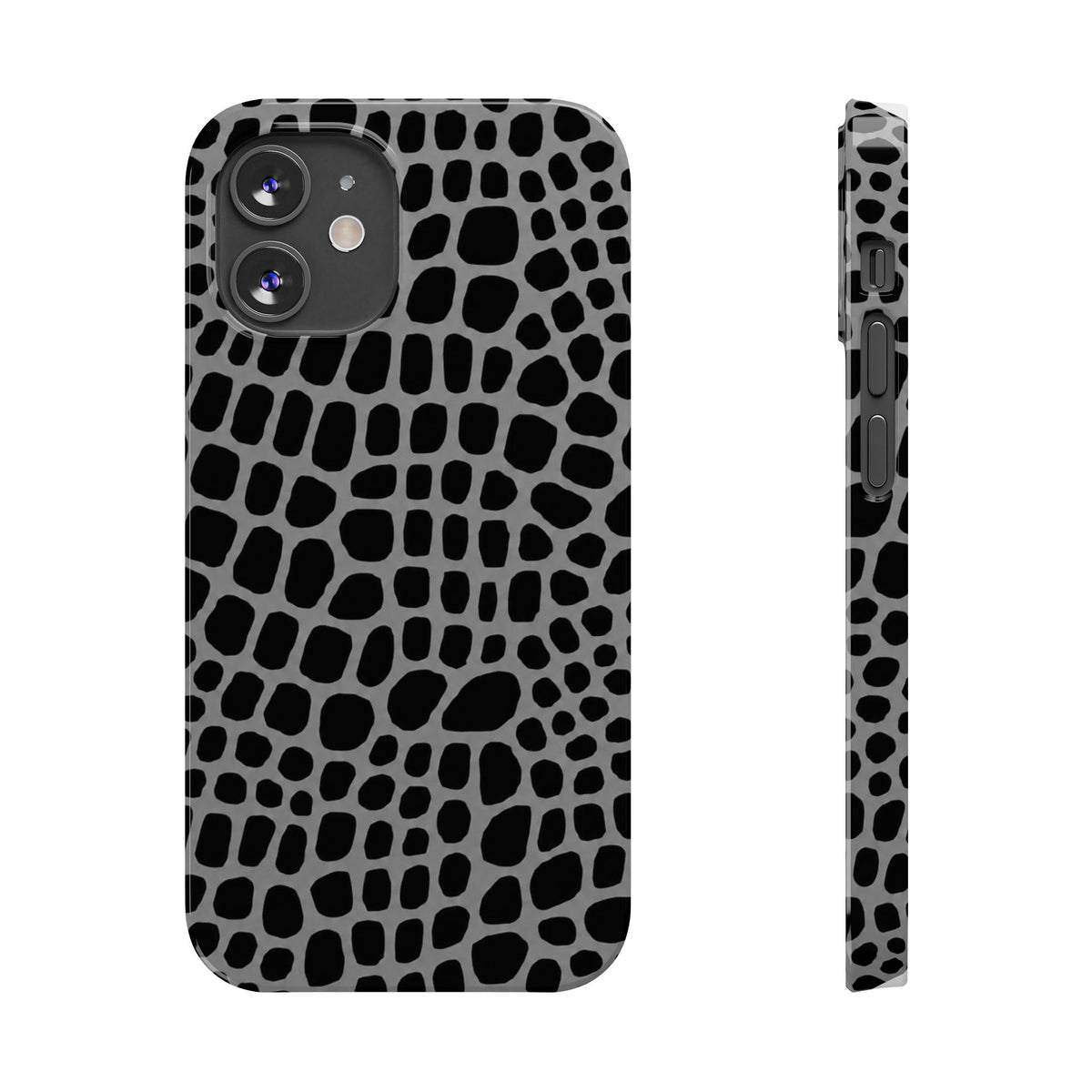 Black & Grey Gator - Slim iphone Case