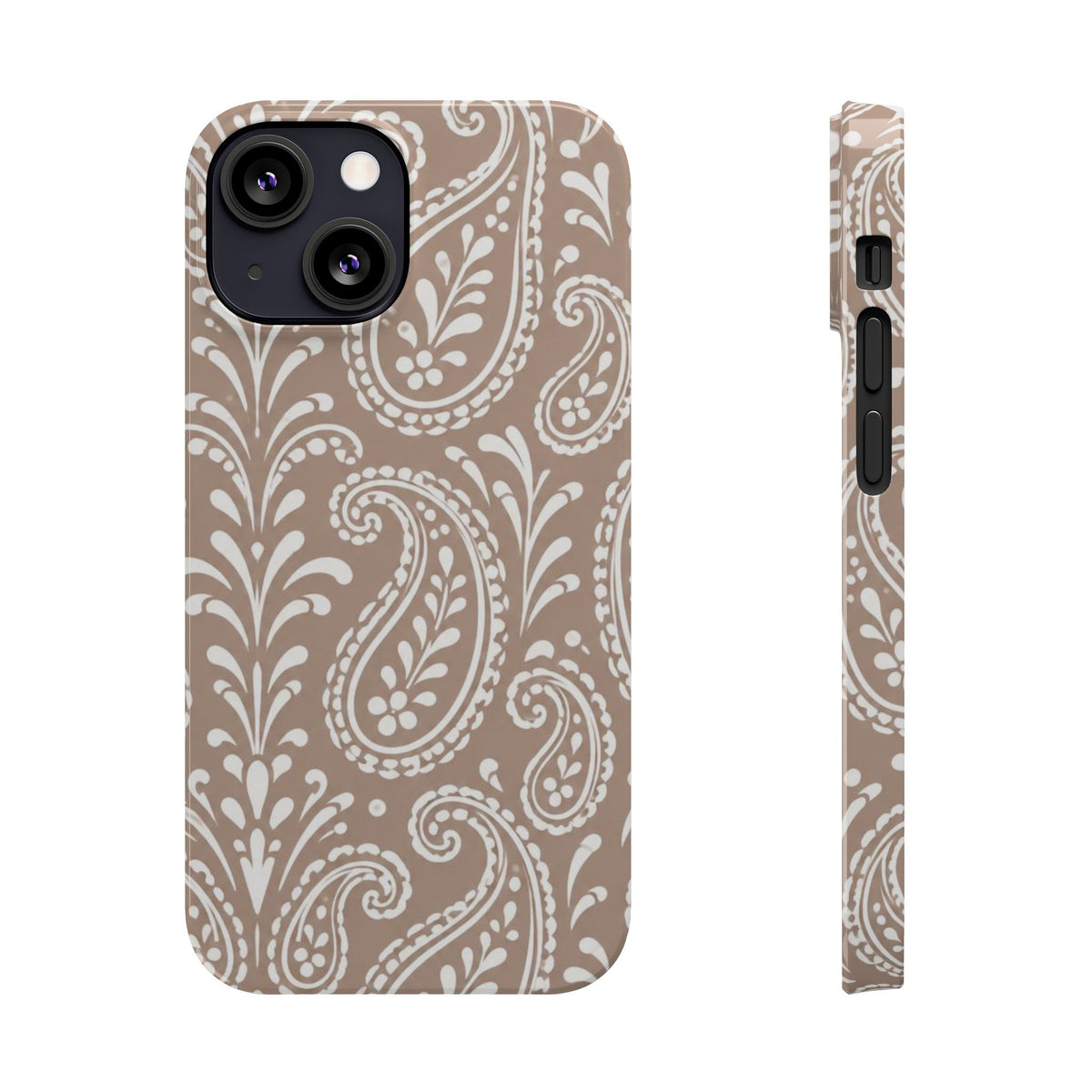 Beige Paisley — Slim iphone Case