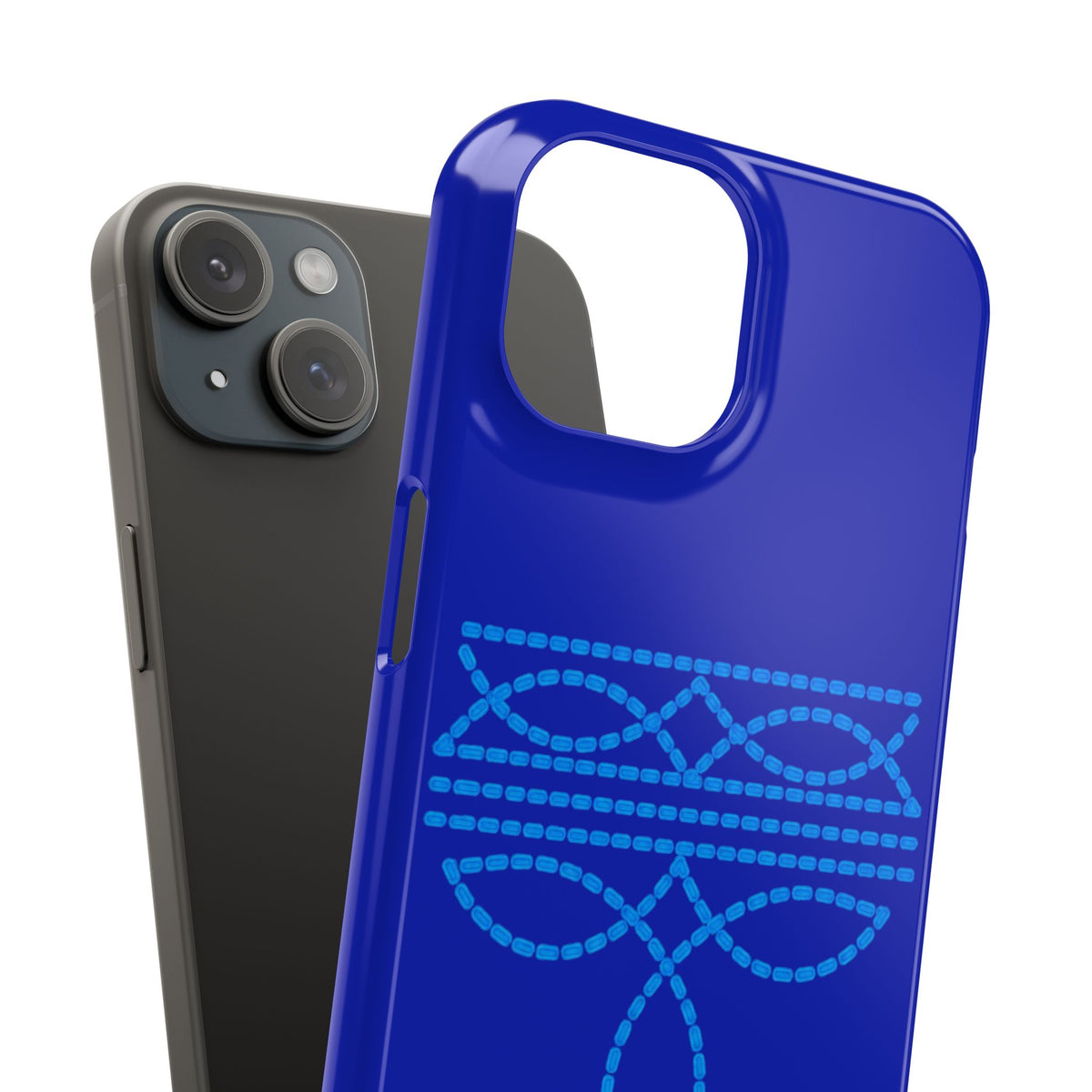 Blue Boot Stitch— Slim iphone Case