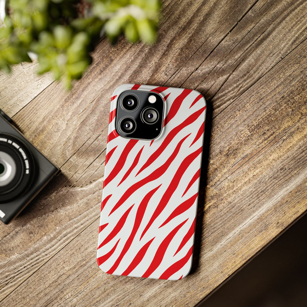 Red Zebra — Slim iphone Case