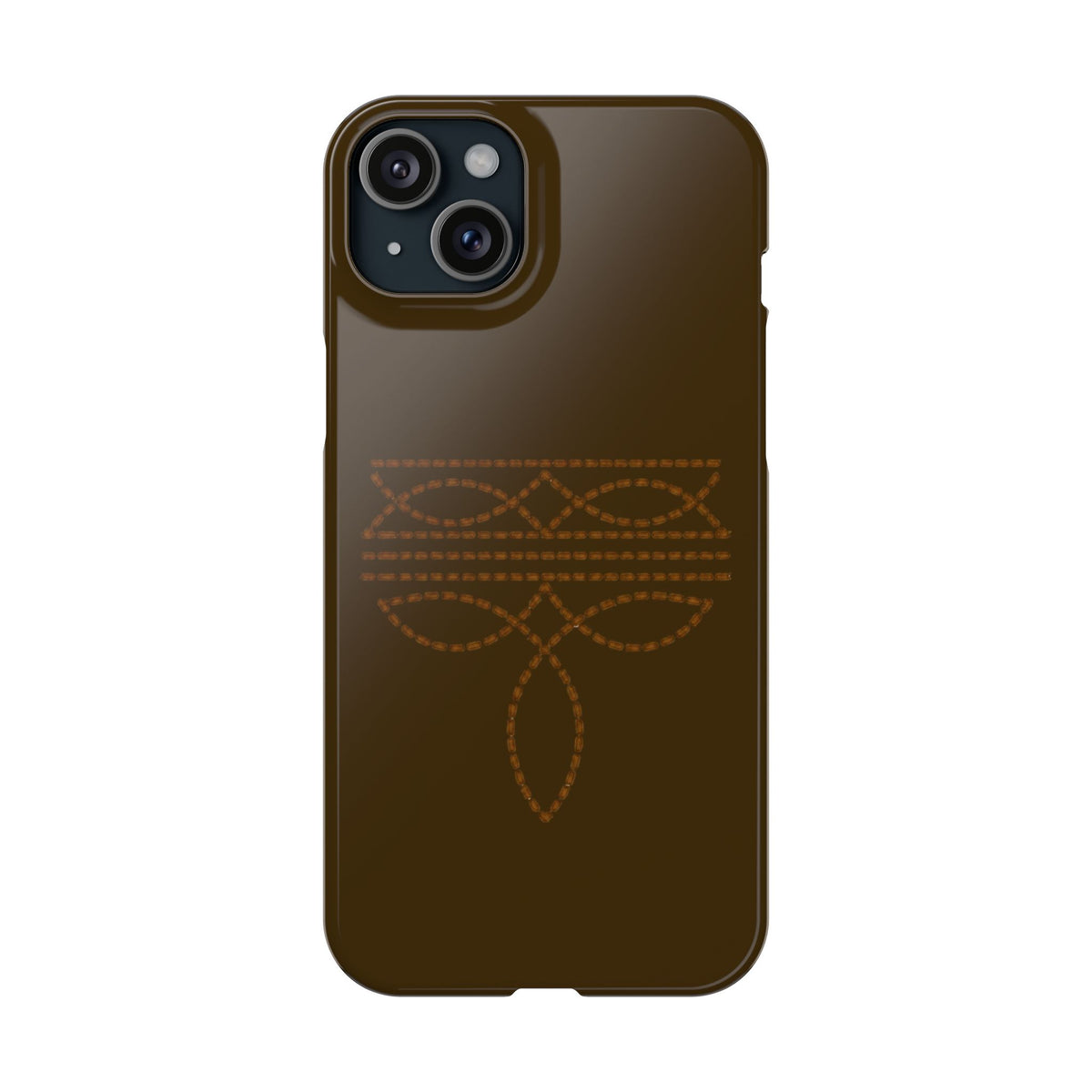 Brown Boot Stitch  — Slim Protective iPhone Cover