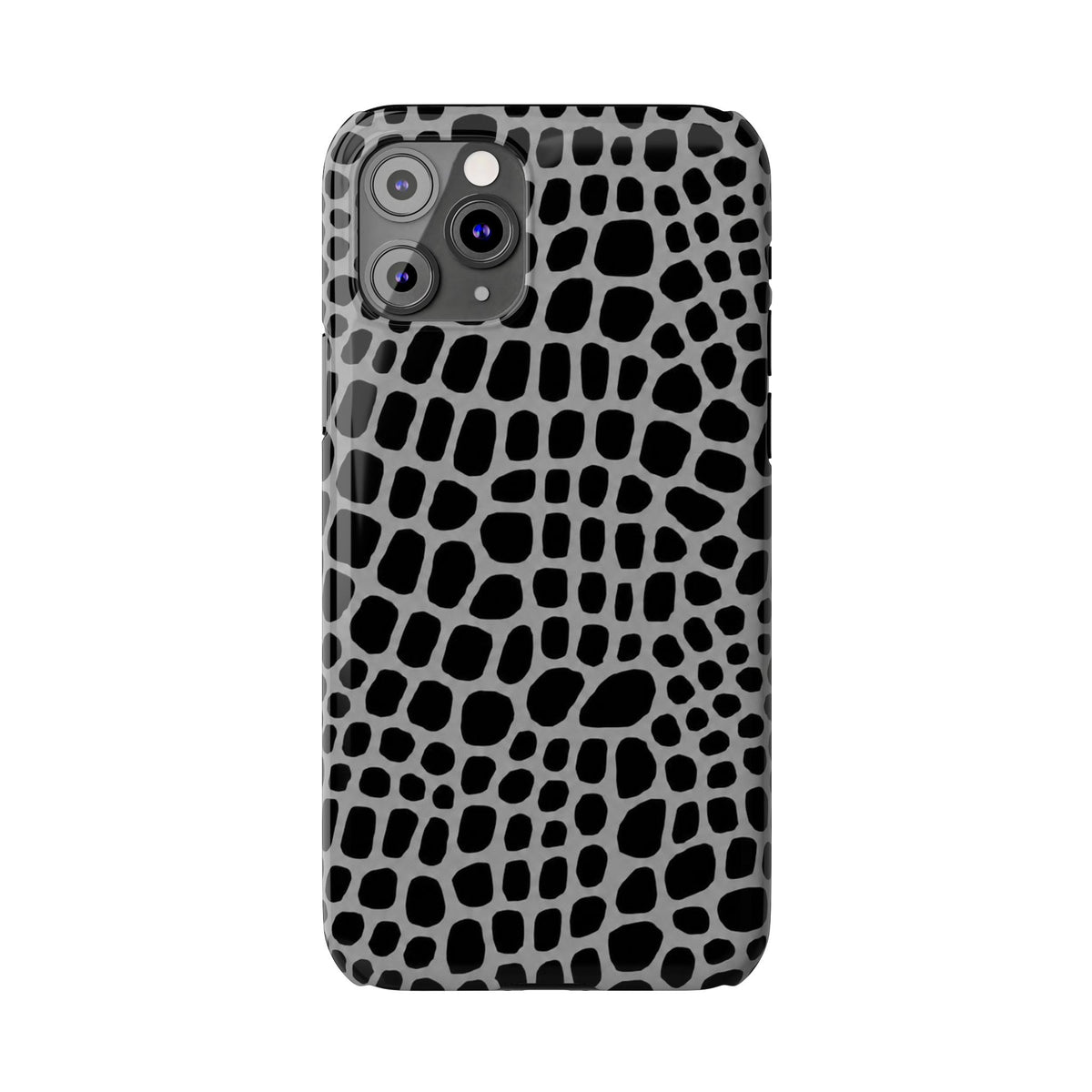 Black & Grey Gator - Slim iphone Case