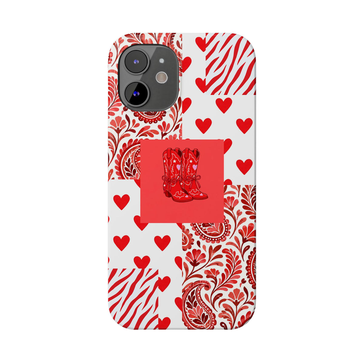 Red Boot Multi Pattern— Slim iPhone Case