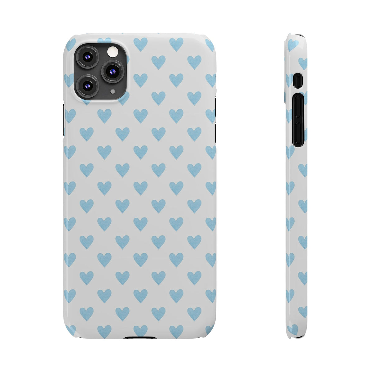 Blue Heart Pattern - Slim iphone Case