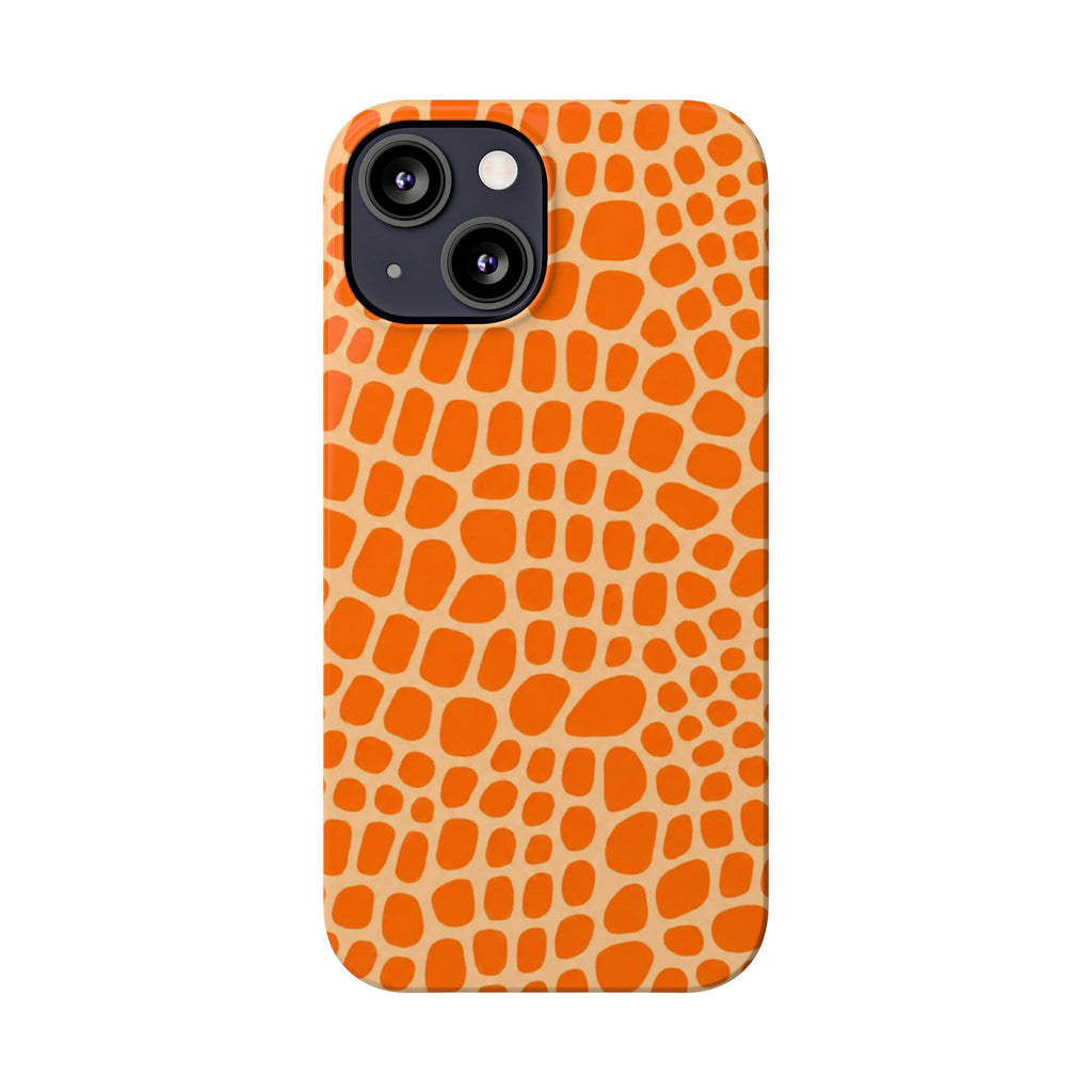 Orange Gator— Slim iphone Case