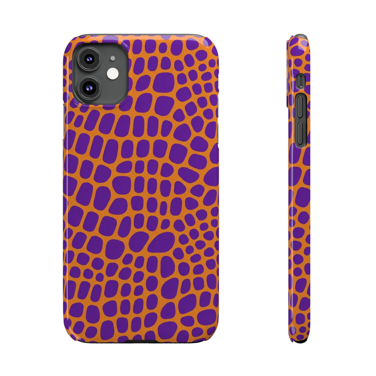 Purple & Orange Gator — Slim iphone Case