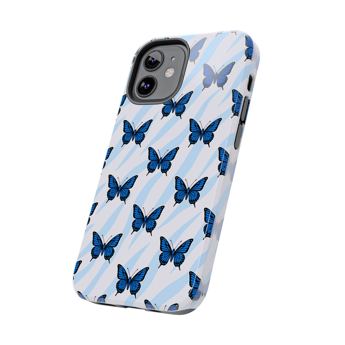 Blue Butterfly and Zebra— Tough Phone Case