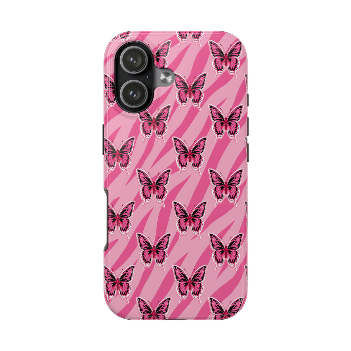 Pink Butterfly and Zebra— Tough Phone Case