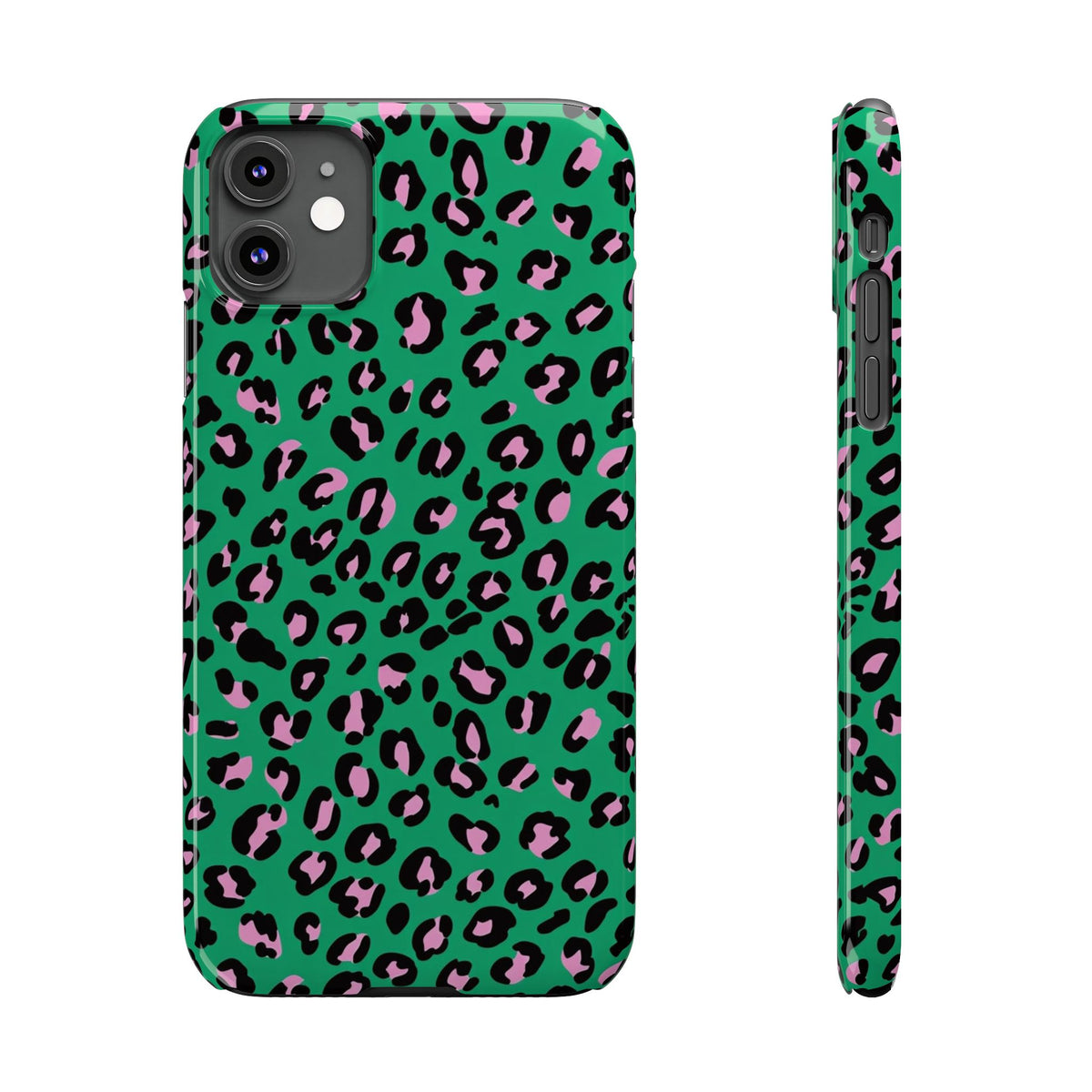 Green & Pink Leopard — Slim iphone Case