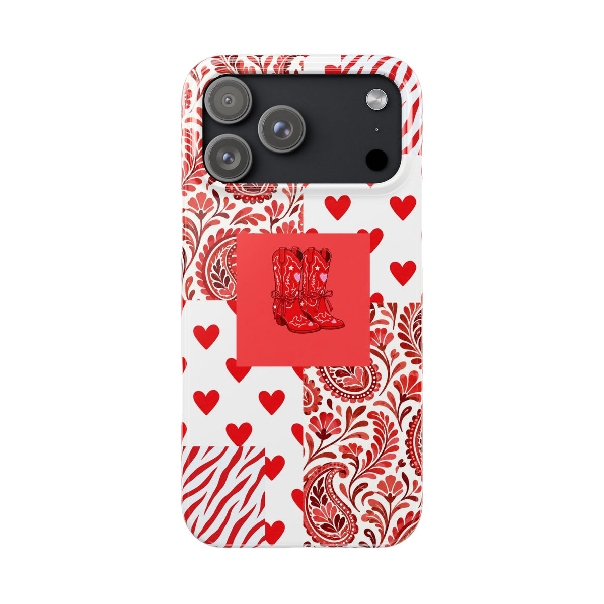 Red Boot Multi Pattern— Slim iPhone Case
