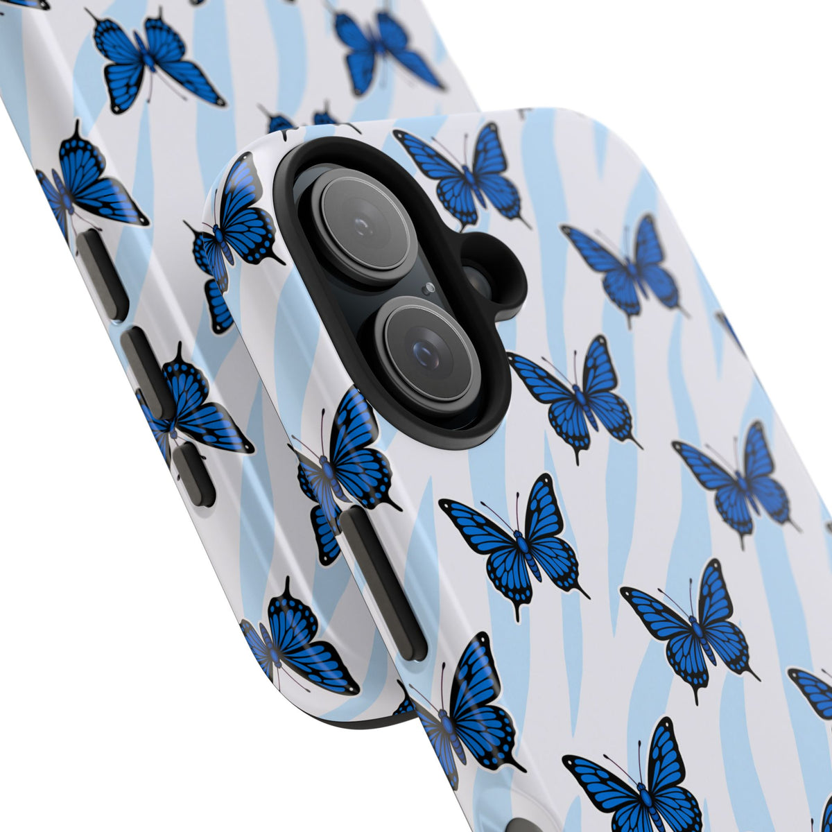 Blue Butterfly and Zebra— Tough Phone Case