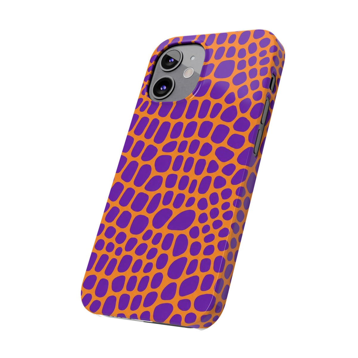Purple & Orange Gator — Slim iphone Case