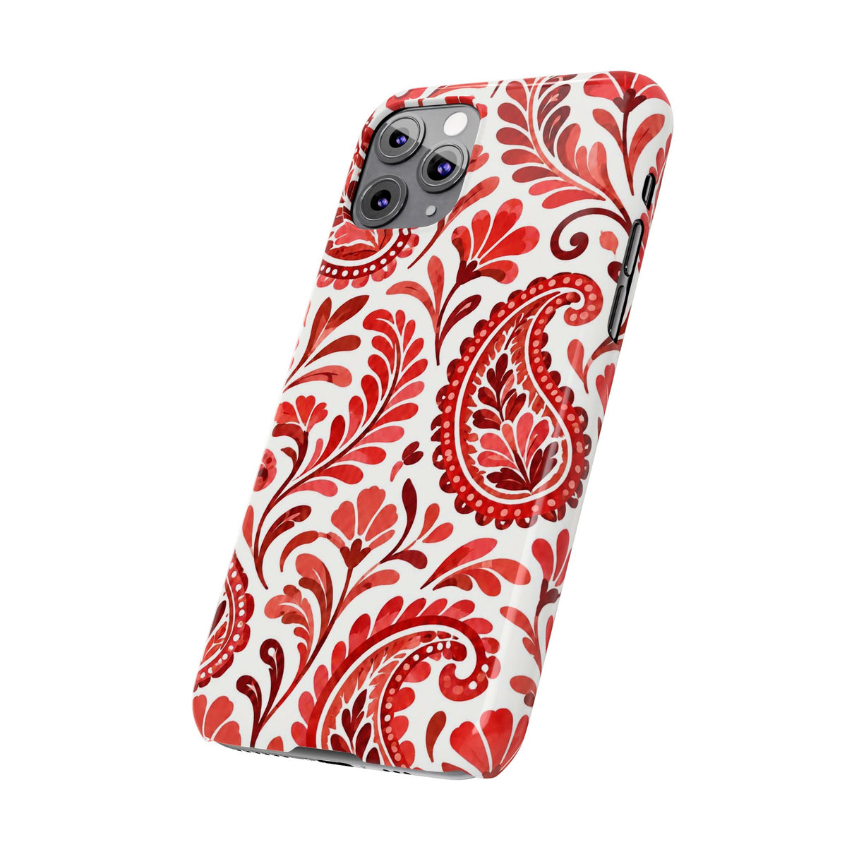 Red Paisley Pattern — Slim iphone Case