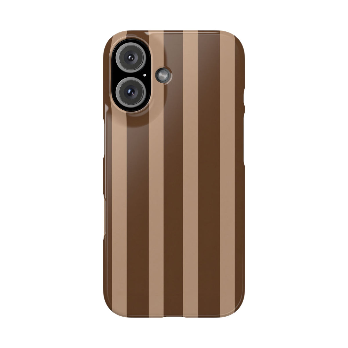 Retro Brown Stripes— Slim iphone Case