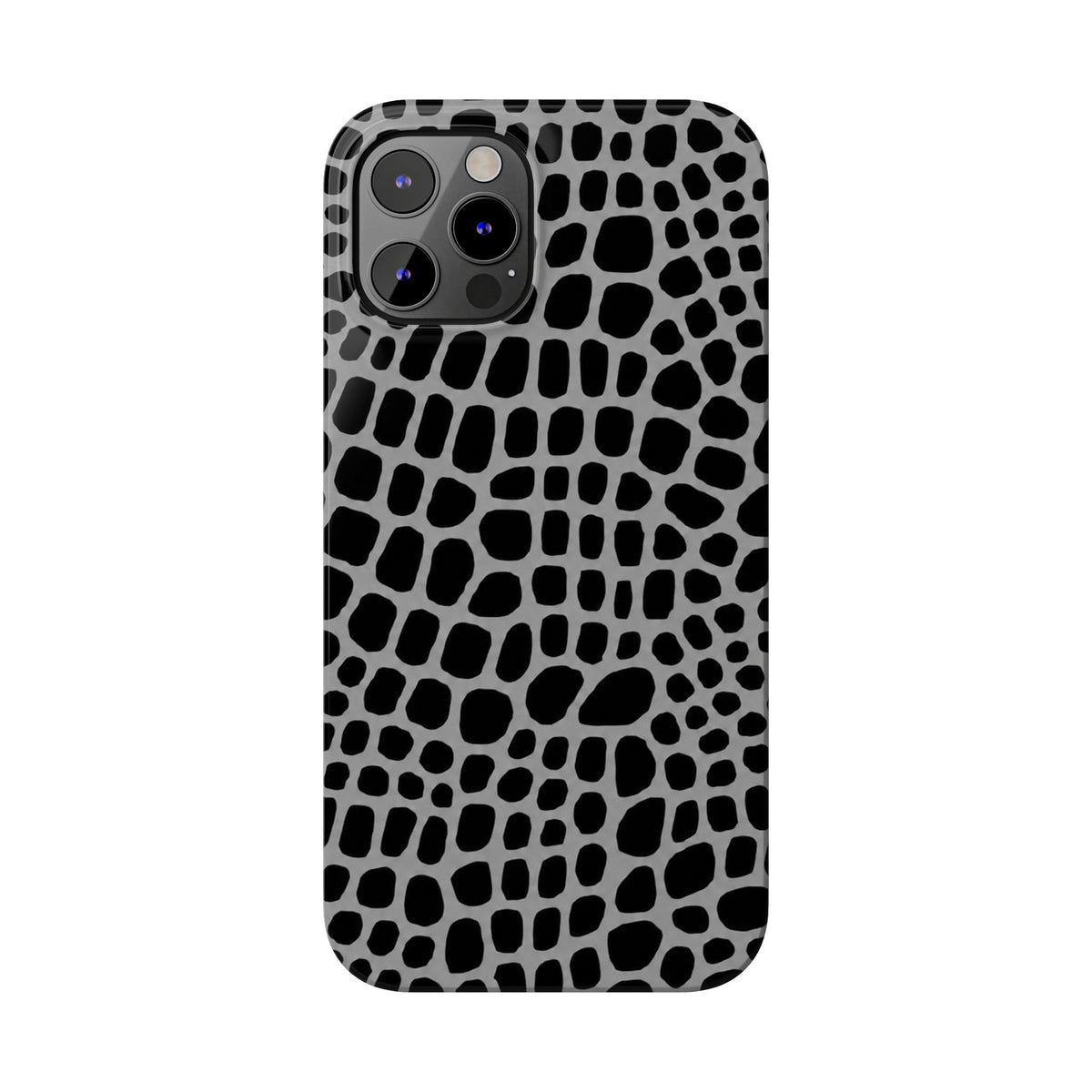 Black & Grey Gator - Slim iphone Case