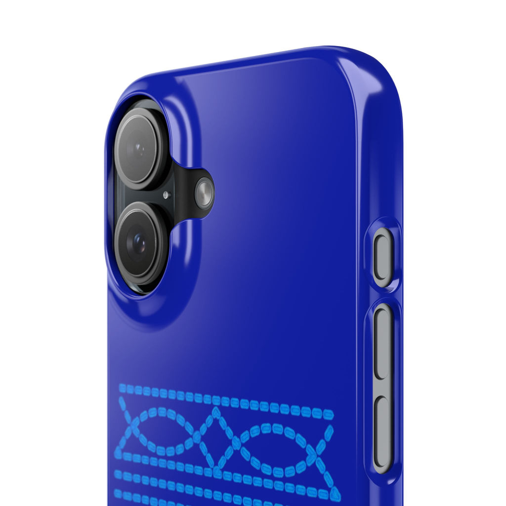 Blue Boot Stitch— Slim iphone Case