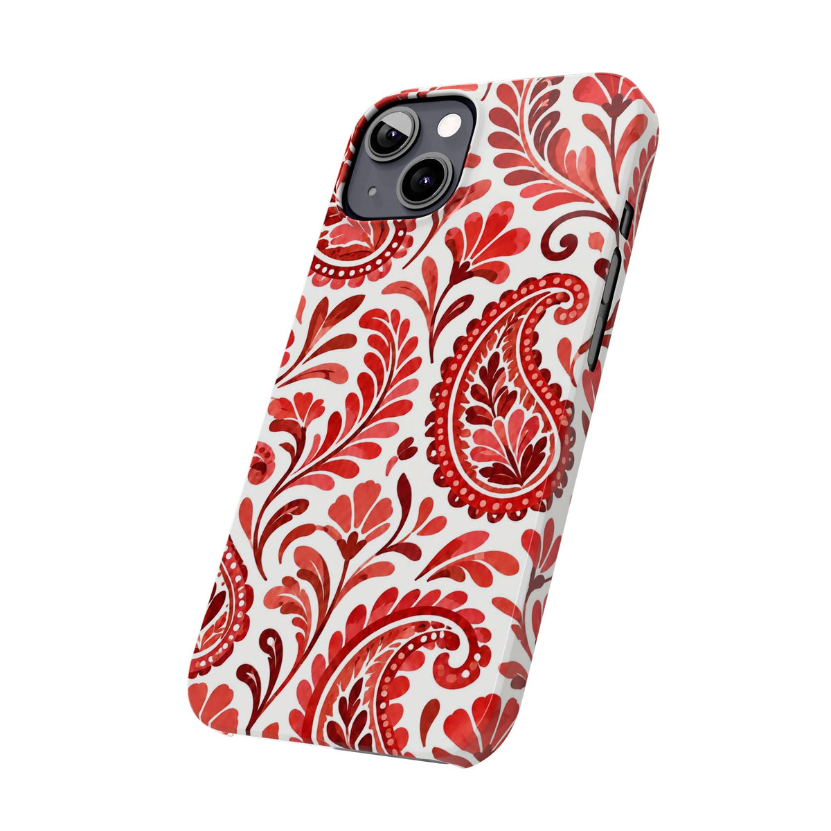 Red Paisley Pattern — Slim iphone Case