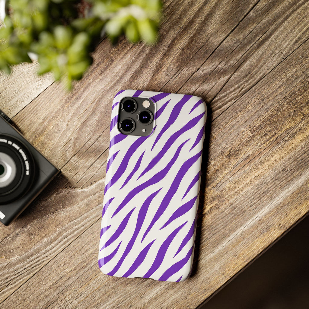 Purple Zebra  — Slim iphone Case