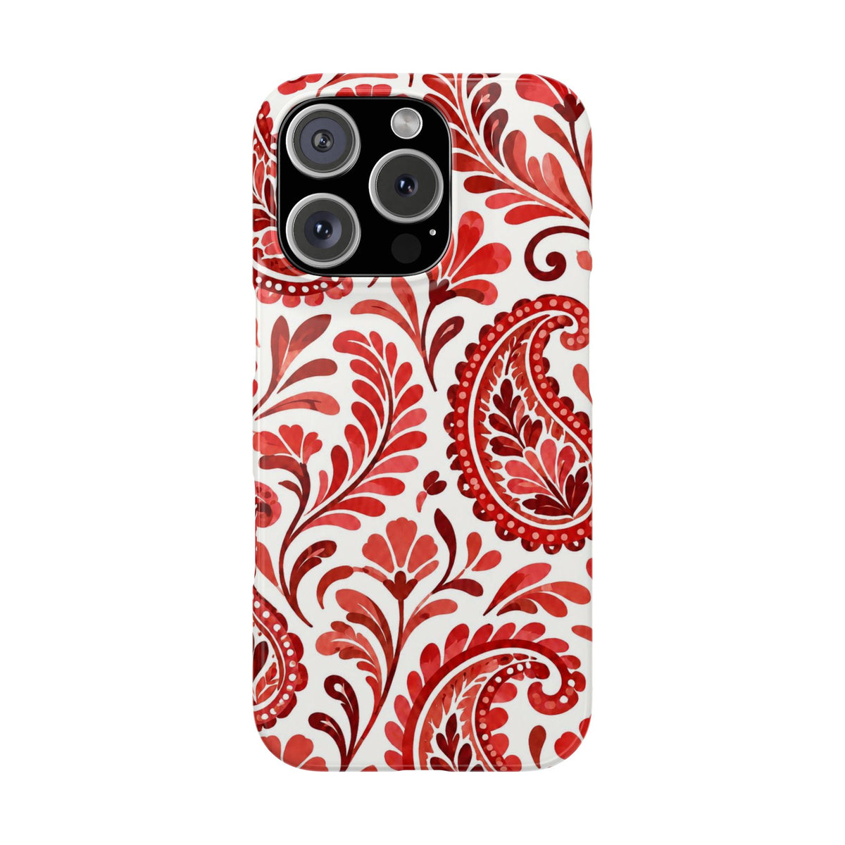 Red Paisley Pattern — Slim iphone Case