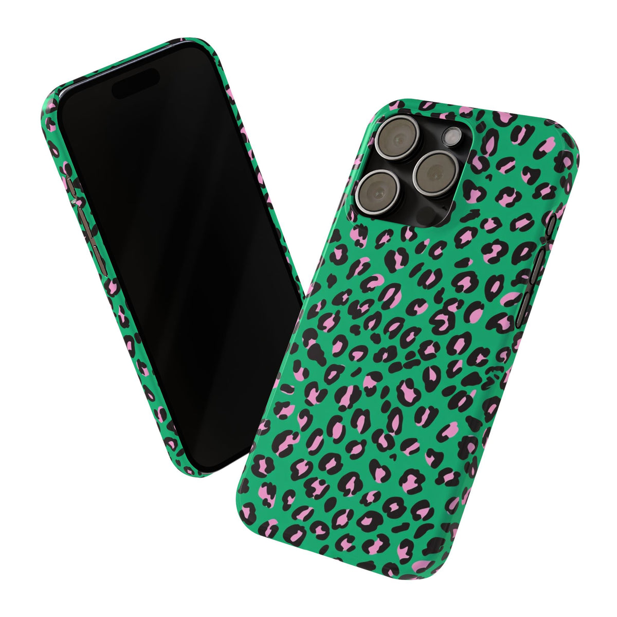 Green & Pink Leopard — Slim iphone Case